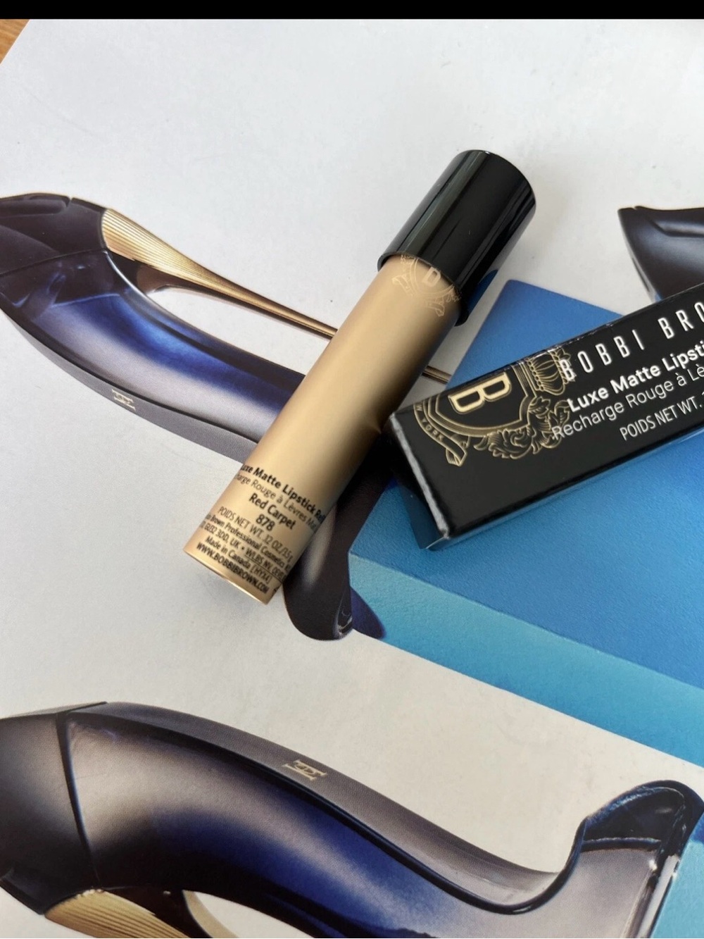 Bobbi Brown Luxe Matte Lipstick Refill Red Carpet 878 3.5g New